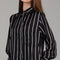 Black Striped Shirt Dress