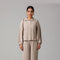 Beige Sandstone Pinstripe Tailored Co-Ord Set