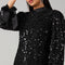 Black Sequin High-Neck Maxi Dress