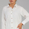 White Relaxed Shirt & Wide-Leg Pants Set