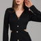 Black Midnight Cut-Out Detail Midi Dress