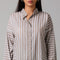 Beige Monochrome Stripe Co-ord Set