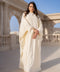 Cream Embellished Kaftan Gown