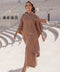 Beige Draped Co-Ord Set