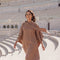Beige Draped Co-Ord Set