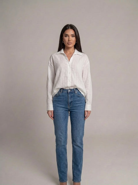 Relaxed Button-Front Top (Test)