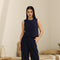 Navy Blue Sleeveless Co-Ord Set